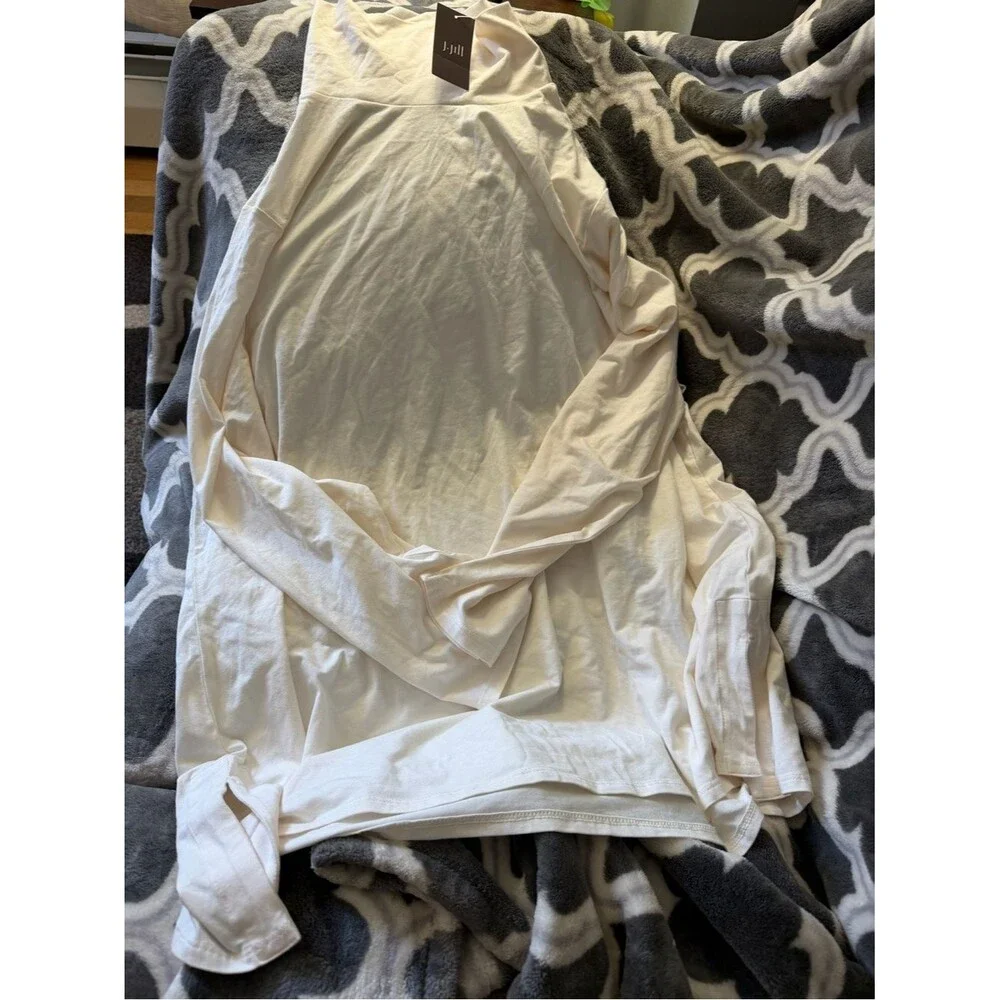 J. Jill Cream Cotton Robe with Belt